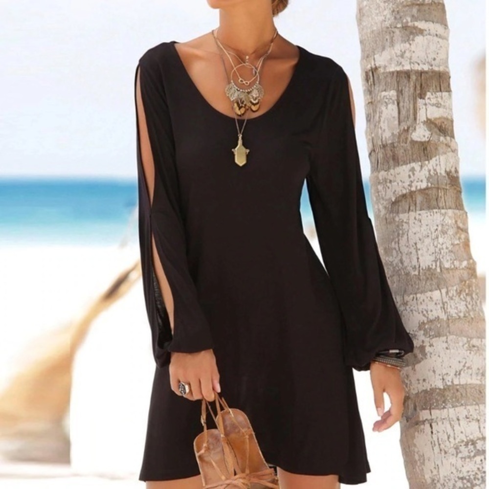 COLD SHOULDER DRESS‎